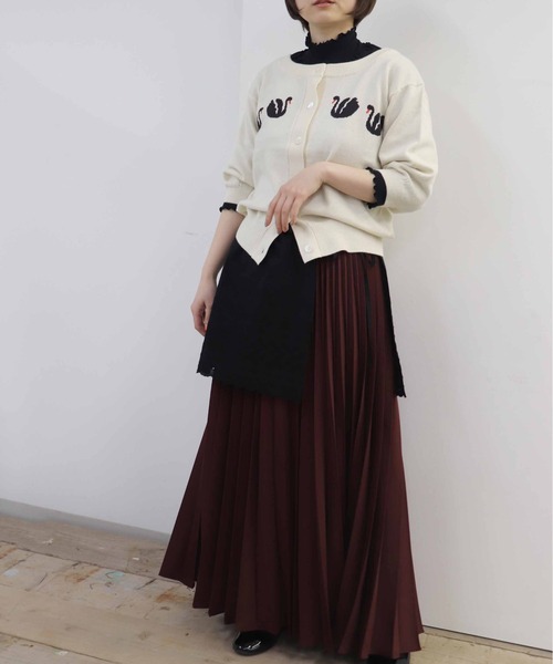 「haupia」 ニットカーディガン MEDIUM オフホワイト レディース_画像7