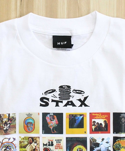 HUF tシャツ ハフxスタックス コラボ ソウルビルズUSA ショート