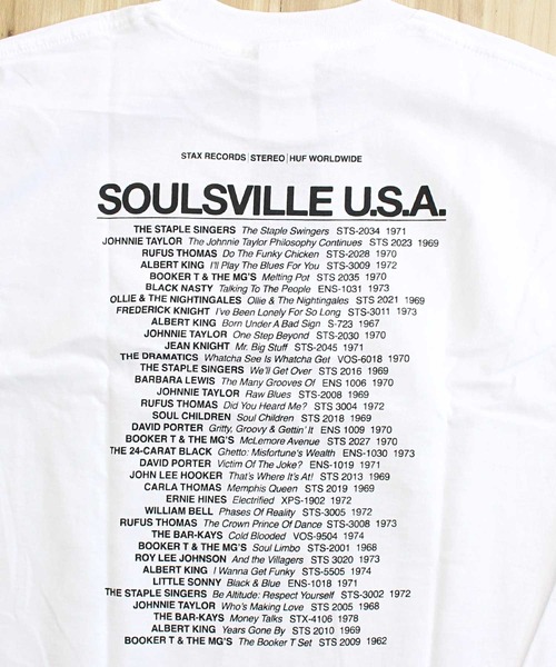 ロサンゼルス発★HUF x STAX ソウルズビルUSA Tシャツ ロサンゼルス発☆HUF x STAX ソウルズビルUSA Tシャツ