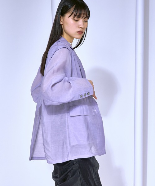 Ezick ジャケット テーラードジャケット Airy light ショルダータック