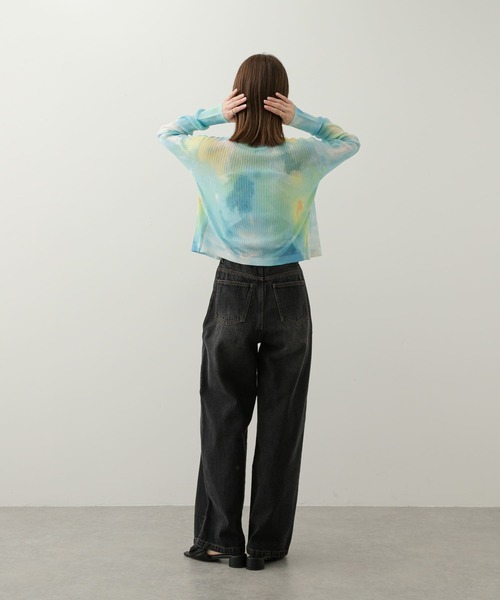 SENSE OF PLACE by URBAN RESEARCH カーディガン シアープリント