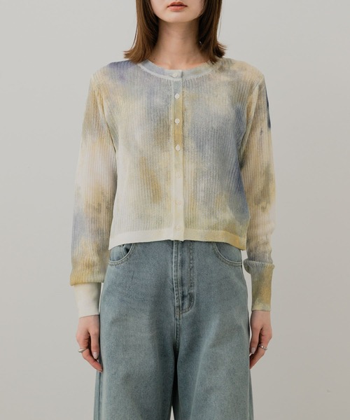 SENEE クロップドシアーカーディガン cropped sheer cardigan（クロップドシアーカーディガン