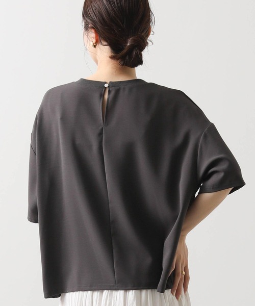 Gready Brilliant 半袖 カットソー レース ブラック Gready Brilliant tシャツ ロゴ袖シアー切替カットソー