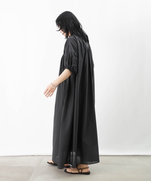 LADY LUCK LUCA ワンピース LC/LLL 綿ローンVネックワンピース