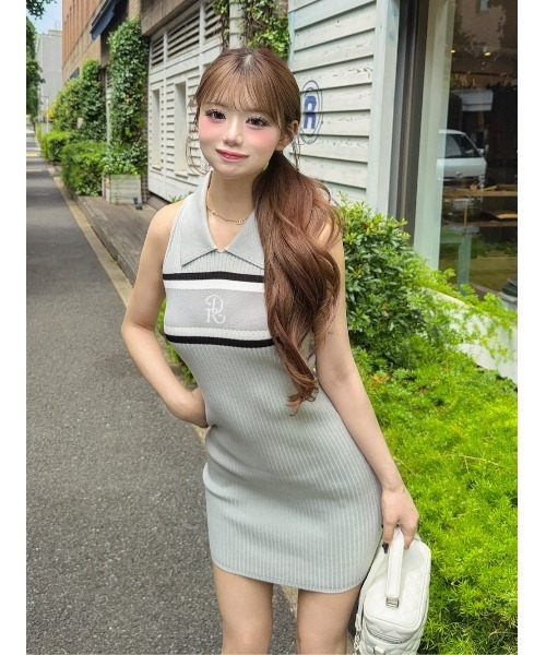 ロゴアメスリニットワンピース darich ワンピース Darich ワンピース ロゴアメスリニットミニワンピース