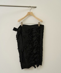 スカート 「crinkle crinkle crinkle（クリンクルクリンクルクリンクル）」frill rayon shantung apron s｜ZOZOTOWN Yahoo!店
