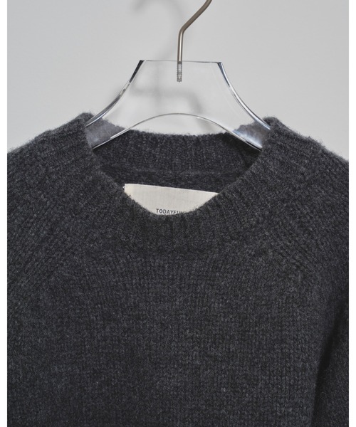 TODAYFUL WOOL100%ラグランニット チャコールグレー TODAYFUL WOOL100%ラグランニット チャコールグレー｜TODAYFUL