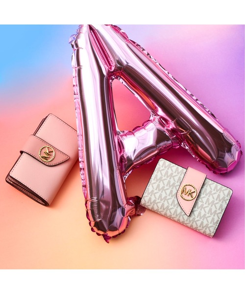 新品 タグ付き MICHAEL KORS 財布 マイケルコース 折り財布 ピンク マイケルコース MICHAEL KORS 財布 （ピンク） -waja bazar