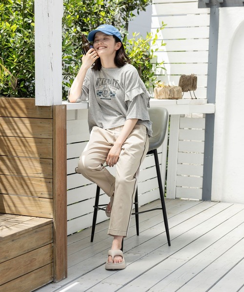 「niko and...」 半袖カットソー LARGE オフホワイト レディース