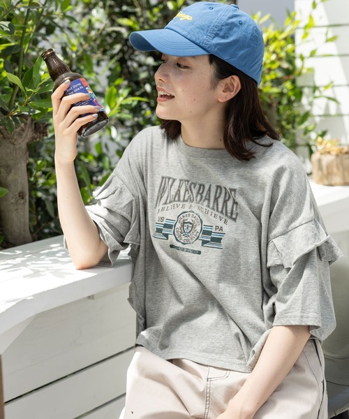 「niko and...」 半袖カットソー LARGE オフホワイト レディース