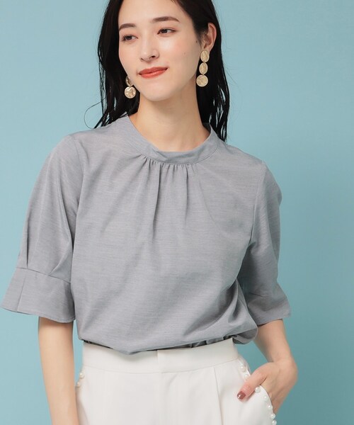 ブラウス シャツ 「涼し気！／SS〜L」スタンドネックブラウス レディース