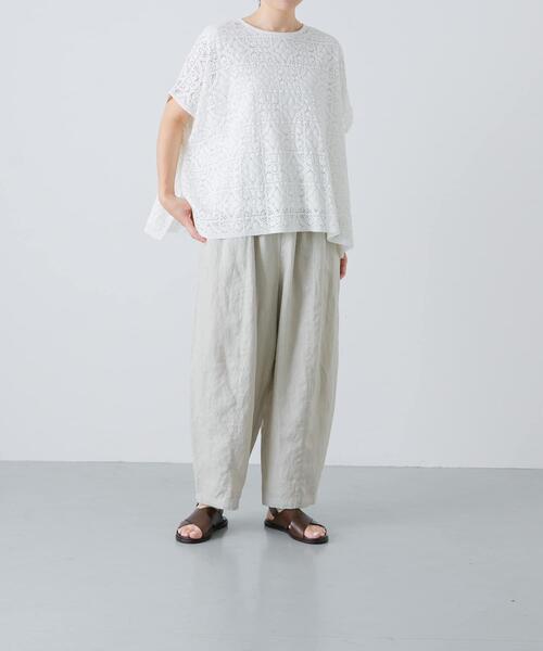 かぐれ tシャツ コットンレースポンチョプルオーバー レディース