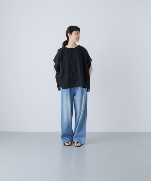 新品かぐれ コットンレースポンチョ 半袖 シャツ かぐれ tシャツ コットンレースポンチョプルオーバー レディース