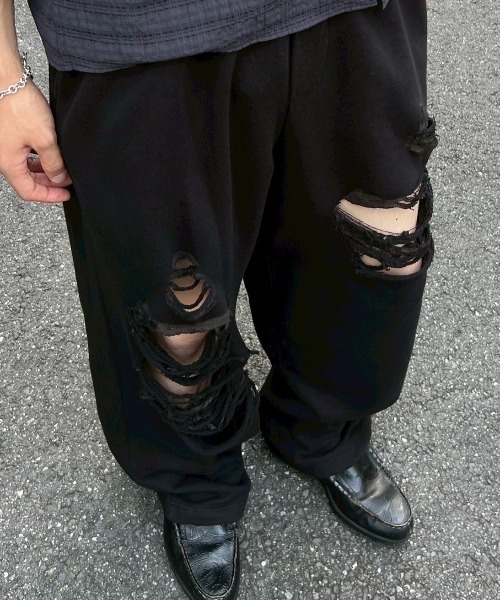 Chikashitsu+（チカシツプラス） ワイドパンツ スウェットパンツ
