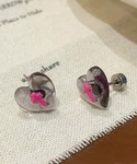 ピアス 「クリアハートクロスモチーフボディーピ...の詳細画像1