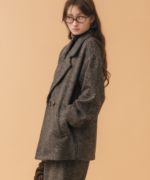 HEILIS（ヘイリス） ジャケット テーラードジャケット ヘリンボーン