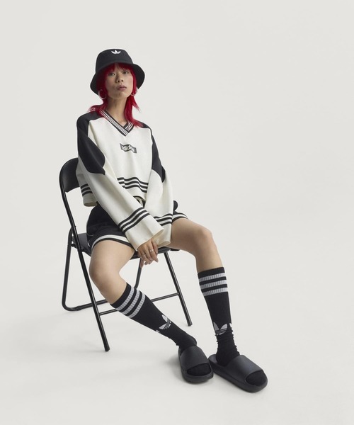 adidas トレーナー スウェット ブロッキング クルーネック