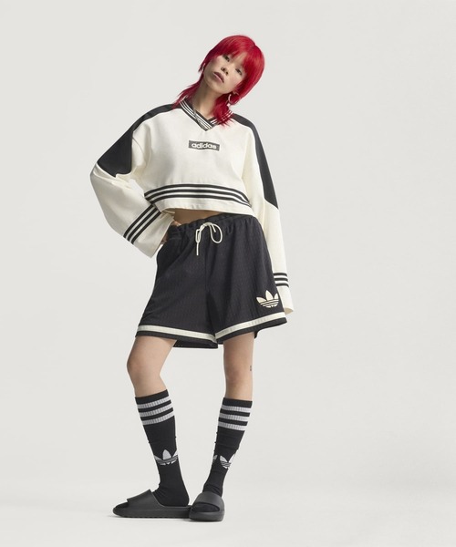 adidas トレーナー スウェット ブロッキング クルーネック