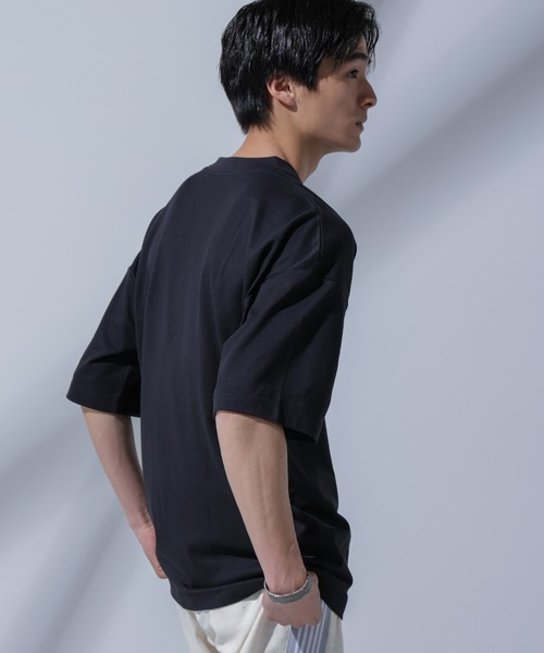 「NANO universe」 半袖Tシャツ L ホワイト メンズ