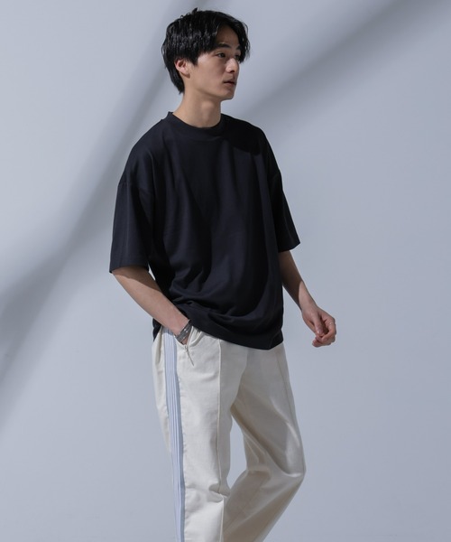 「NANO universe」 半袖Tシャツ L ホワイト メンズ