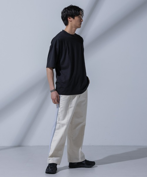 「NANO universe」 半袖Tシャツ L ホワイト メンズ