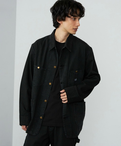 Lee ストライプ カバーオールセットアップ Lee カバーオール Lee/リー 「新作」DUNGAREES ロコジャケット