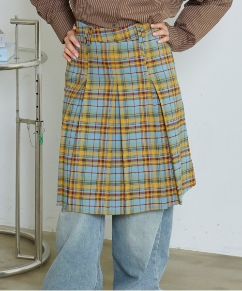 スカート ハーフプリーツチェックスカート : ZOZOTOWN Yahoo!店 - 通販