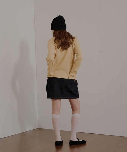 MUHET（ミュエータ） ヘンリーネック tシャツ henley neck layered