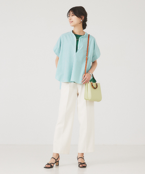 「abahouse mavie」 半袖ブラウス フリー ダークネイビー レディース_画像5