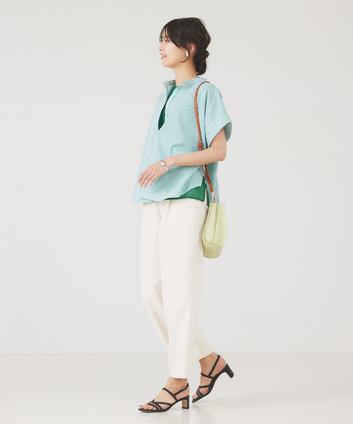 「abahouse mavie」 半袖ブラウス フリー ダークネイビー レディース_画像6