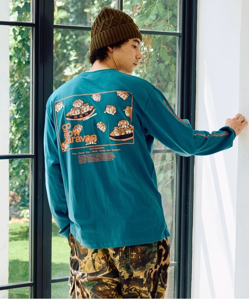 go slow caravan（ゴースローキャラバン） tシャツ USA/C スクエアLOGO
