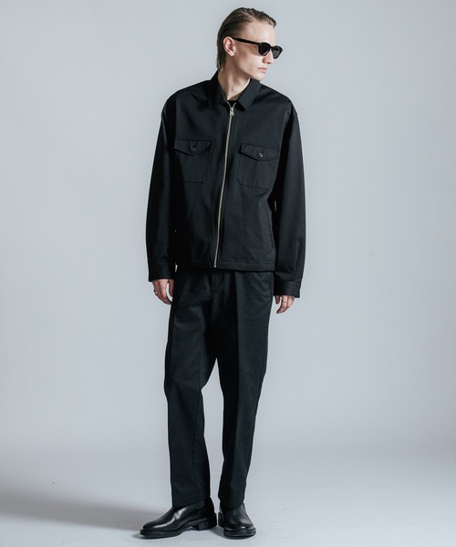 CRIMIE ウール スポーツ ジャケット ブルゾン ブラック M CRIMIE（クライミー） ブルゾン アウター WORK BLUSON JACKET メンズ