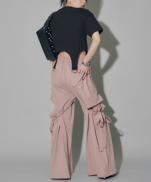 「VIOLETTA」 半袖カットソー FREE ブラック レディース_画像2