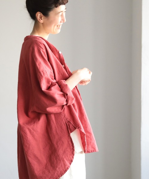 「soulberry」 長袖ブラウス M レッド レディース_画像4