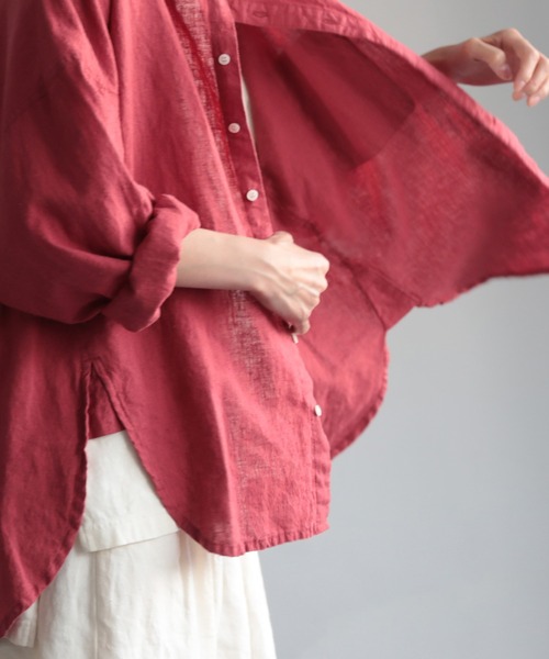 「soulberry」 長袖ブラウス M レッド レディース_画像5