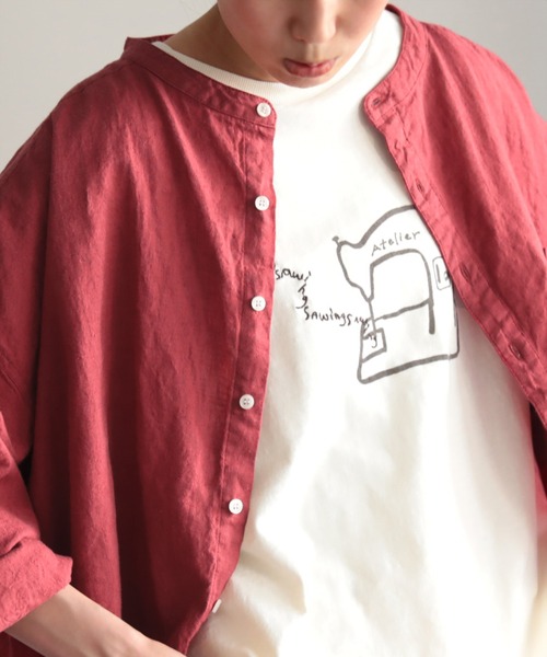 「soulberry」 長袖ブラウス M レッド レディース_画像7