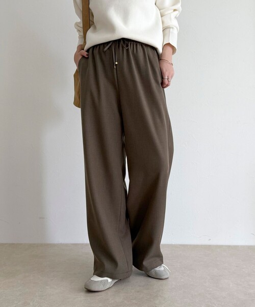 fredy emue（フレディエミュ） パンツ ウールライクイージーセミワイド