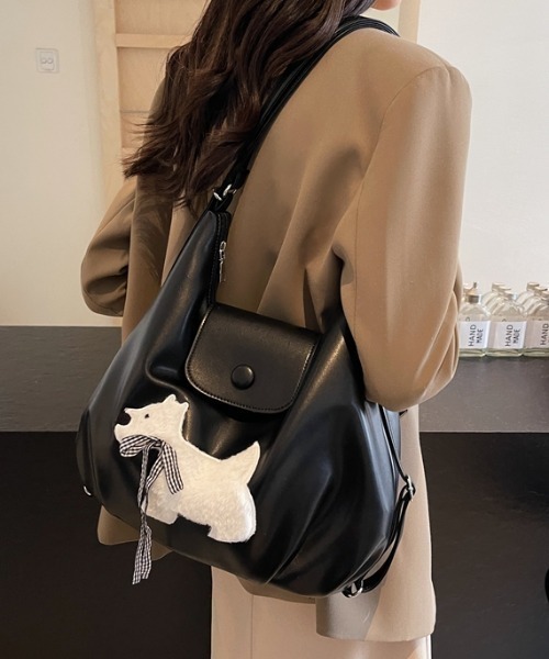 ワンちゃんバッグ shameless ショルダーバッグ バッグ 犬モチーフショルダーバッグ