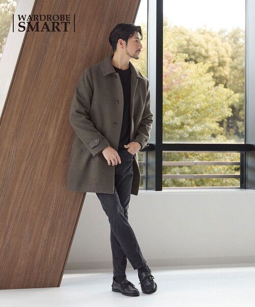 BEAUTY&YOUTH WEB限定PE メルトン バルカラーコート WEB限定 WARDROBE SMART】PE メルトン バルカラーコート