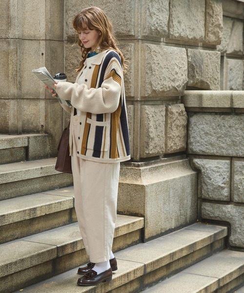 MONO-MART LADY'S」 ニットカーディガン FREE ネイビー レディース