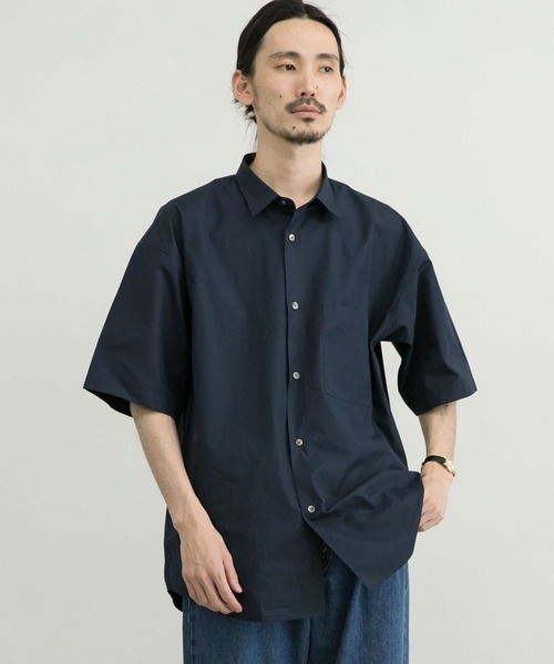「THOMAS MASON」 半袖シャツ「URBAN RESEARCHコラボ」 MEDIUM ライトブルー メンズ_画像3