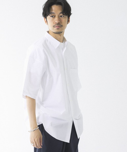 「THOMAS MASON」 半袖シャツ「URBAN RESEARCHコラボ」 MEDIUM ライトブルー メンズ_画像9