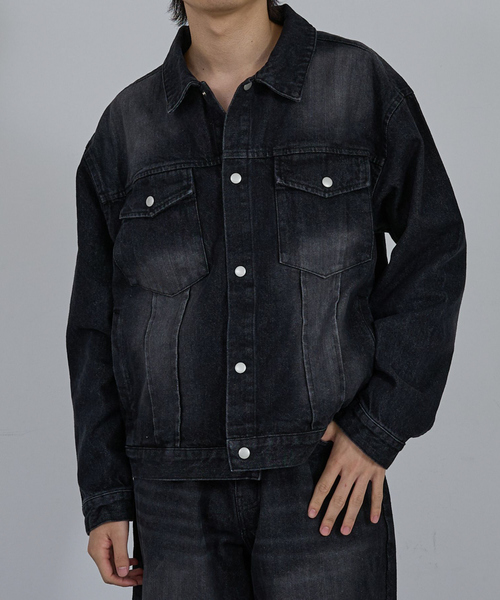 デニムジャケット gジャン VINTAGE LIKE BLAST DENIM JACKET/ ヴィンテージライク ブラスト デニムジャケット メンズ
