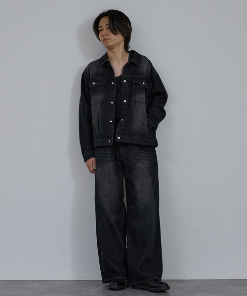 AH ABAHOUSE デニムジャケット gジャン VINTAGE LIKE BLAST DENIM