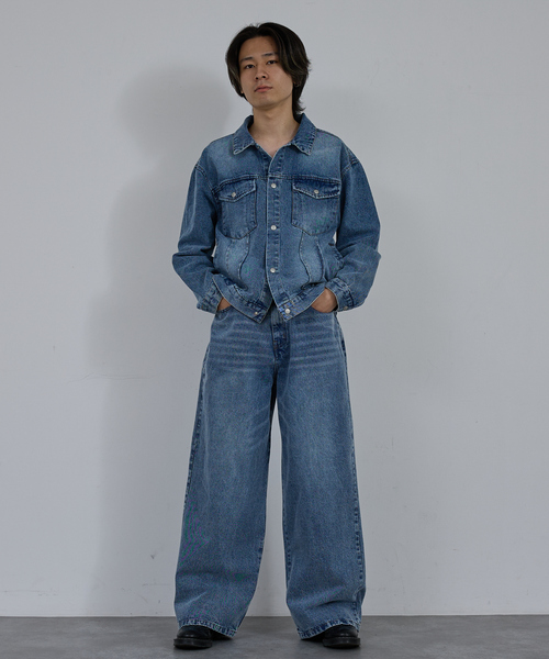 AH ABAHOUSE デニムジャケット gジャン VINTAGE LIKE BLAST DENIM