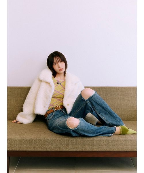 LILY BROWN ニット セーター ラメリブシアーニットトップス レディース