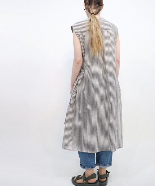 「haupia」 ノースリーブワンピース MEDIUM ネイビー レディース_画像4