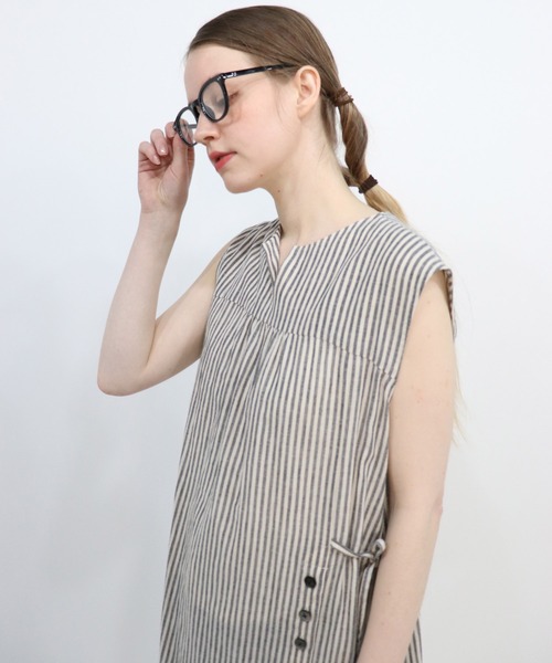 「haupia」 ノースリーブワンピース MEDIUM ネイビー レディース_画像5