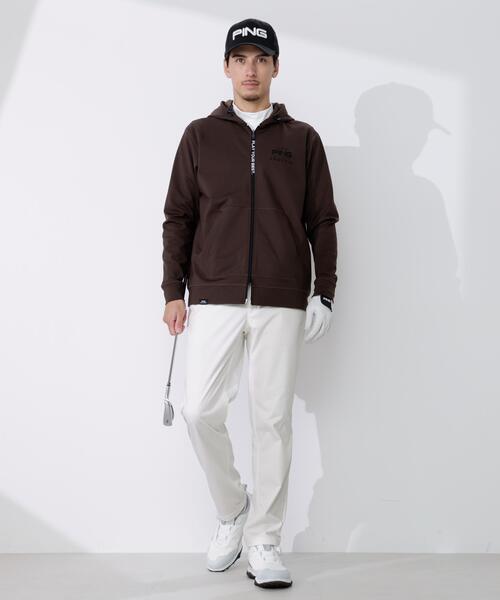 【ブラック】全方向ストレッチボンディングプリントテーパードパンツ <PERFORMANCE> (MENS) PING（ピン） パンツ 「PING APPAREL」全方向ストレッチボンディング