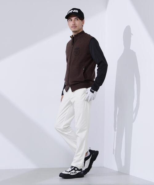 【ブラック】全方向ストレッチボンディングプリントテーパードパンツ <PERFORMANCE> (MENS) PING（ピン） パンツ 「PING APPAREL」全方向ストレッチボンディング